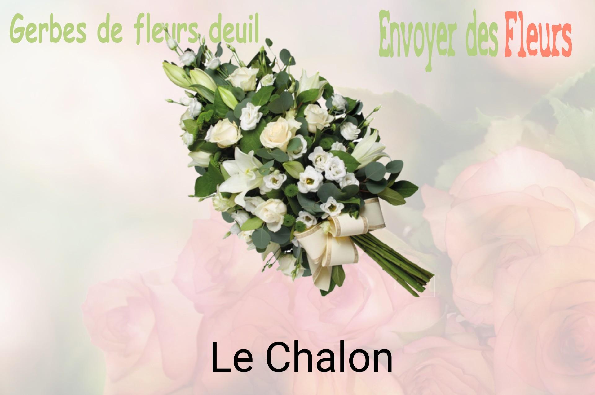 Gerbe de fleurs de deuil livrée à Le Chalon